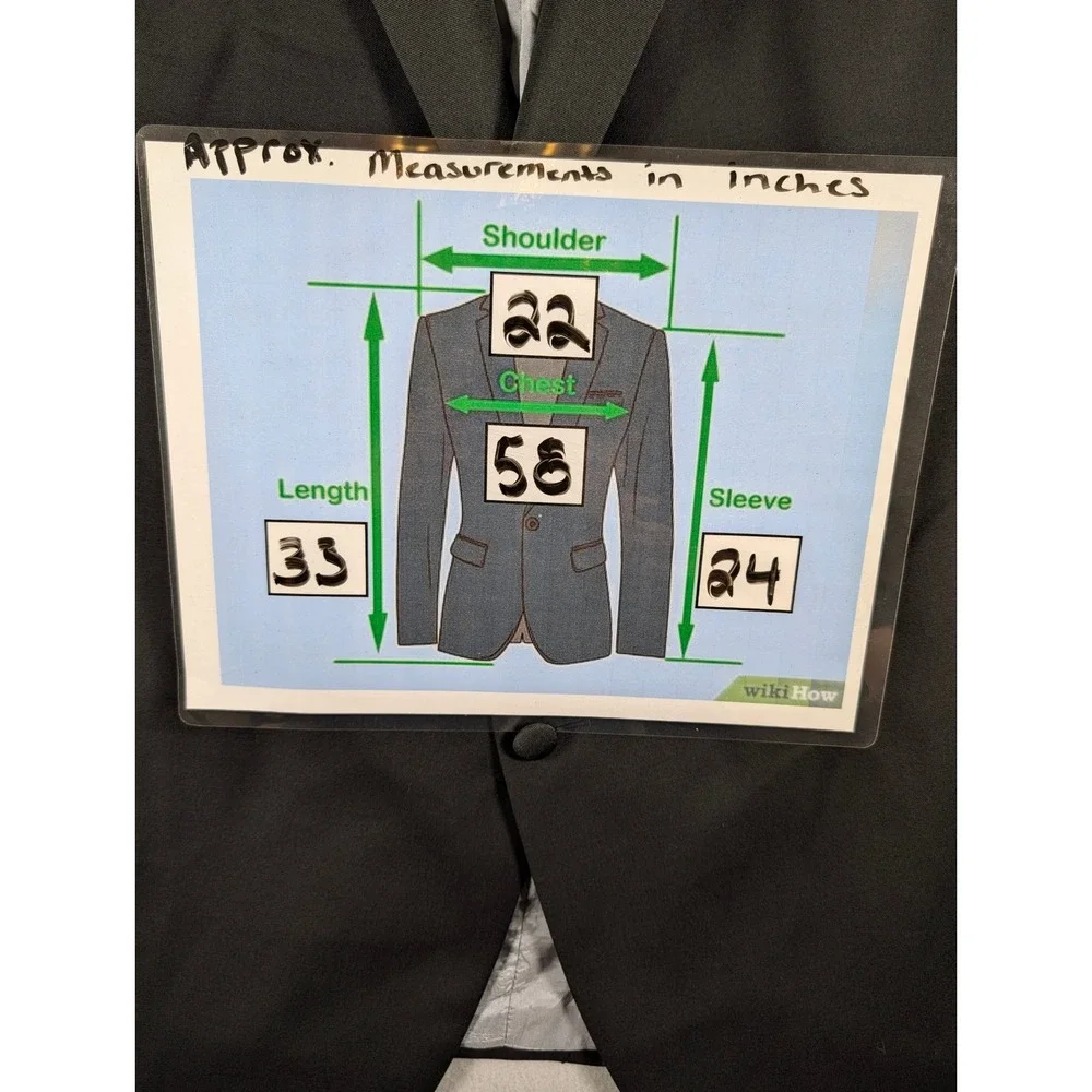 Black by Vera Wang Nestor Tux Jacket 58R Mens Wool 2-Button Formal Blazer Canada